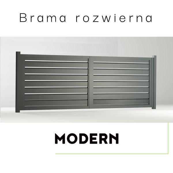 Brama ogrodzeniowa rozwierna MODERN