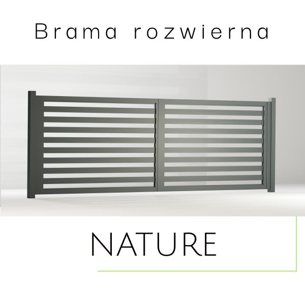 Brama ogrodzeniowa rozwierna NATURE