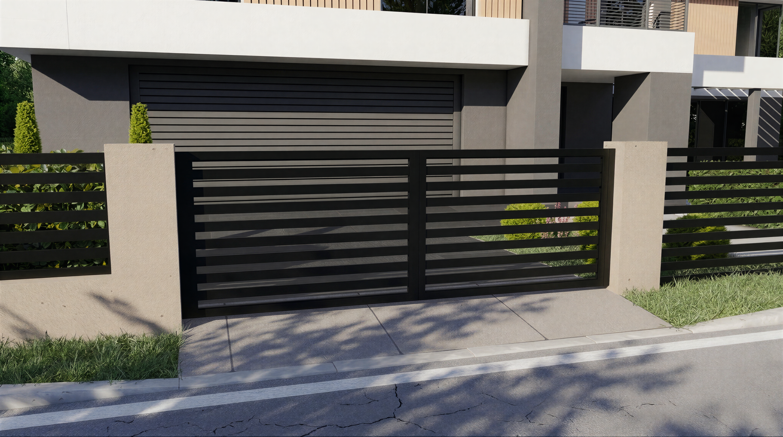 Brama ogrodzeniowa rozwierna NATURE - obrazek 3